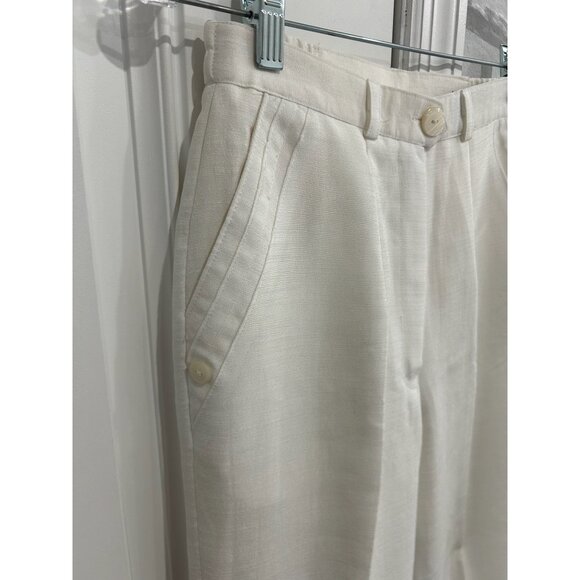 Vintage Pioneer Ladies Original White Tapered High Waisted Pleated Pants - Picture 4 of 8